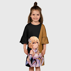 Платье клеш для девочки Люмин Genshin Impact, цвет: 3D-принт — фото 2