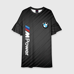 Платье клеш для девочки BMW power m, цвет: 3D-принт