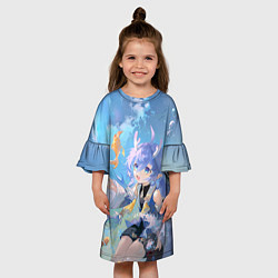 Платье клеш для девочки Bailu Honkai, цвет: 3D-принт — фото 2