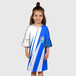 Платье клеш для девочки Ротор - футбольный клуб, цвет: 3D-принт — фото 2