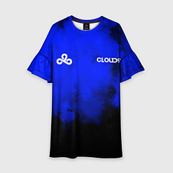 Платье клеш для девочки Форма Cloud9, цвет: 3D-принт