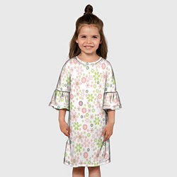Платье клеш для девочки Ромашечки, цвет: 3D-принт — фото 2