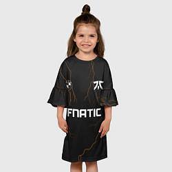 Платье клеш для девочки Форма Fnatic молнии, цвет: 3D-принт — фото 2