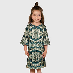 Платье клеш для девочки Облачные волны, цвет: 3D-принт — фото 2