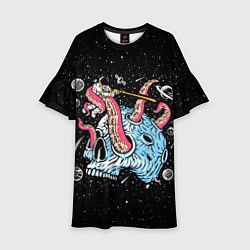 Детское платье A planet in the form of a skull - pop art