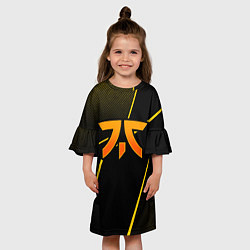 Платье клеш для девочки Fnatic - csgo - gold edition, цвет: 3D-принт — фото 2