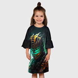 Платье клеш для девочки Dead Space horror, цвет: 3D-принт — фото 2