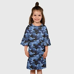 Платье клеш для девочки Камуфляж Омона и Росгвардии, цвет: 3D-принт — фото 2
