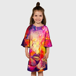 Платье клеш для девочки Габимару Адский Рай, цвет: 3D-принт — фото 2