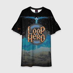 Платье клеш для девочки Loop Hero world, цвет: 3D-принт