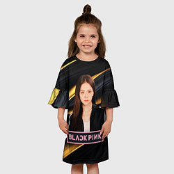 Платье клеш для девочки Дженни блэкпинк, цвет: 3D-принт — фото 2