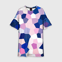 Платье клеш для девочки Мозаика абстракция, цвет: 3D-принт