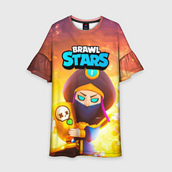 Платье клеш для девочки Mortis пират Brawl Stars, цвет: 3D-принт