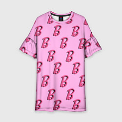 Платье клеш для девочки B is for Barbie, цвет: 3D-принт