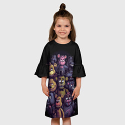 Платье клеш для девочки Five Nights at Freddys art, цвет: 3D-принт — фото 2