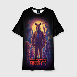 Платье клеш для девочки Five Nights at Freddys horror, цвет: 3D-принт