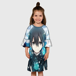 Платье клеш для девочки Sword Art Online Кадзуто Киригая, цвет: 3D-принт — фото 2