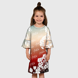 Платье клеш для девочки Stray Kids flowers, цвет: 3D-принт — фото 2