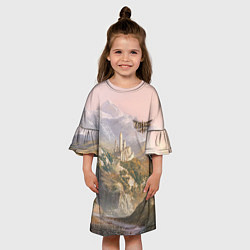 Платье клеш для девочки Baldurs Gate 3 Castle, цвет: 3D-принт — фото 2