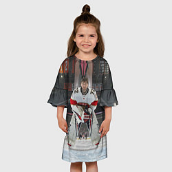 Платье клеш для девочки Sergey Bobrovsky - Florida panthers - hockey, цвет: 3D-принт — фото 2