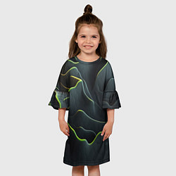 Платье клеш для девочки Рельефная текстура, цвет: 3D-принт — фото 2