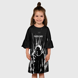 Платье клеш для девочки Итадори в ярости - Магическая битва, цвет: 3D-принт — фото 2