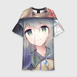 Платье клеш для девочки Touhou Project Улыбающаяся Койши Комейдзи, цвет: 3D-принт