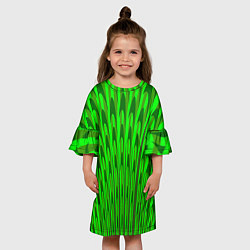 Платье клеш для девочки Травяные стрелы, цвет: 3D-принт — фото 2