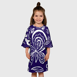 Платье клеш для девочки Абстрактный узор, каракули, цвет: 3D-принт — фото 2
