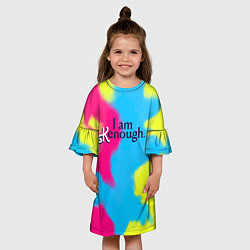 Платье клеш для девочки I Am Kenough Tie-Dye, цвет: 3D-принт — фото 2