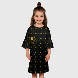 Платье клеш для девочки Королевский паттерн - Дарья, цвет: 3D-принт — фото 2