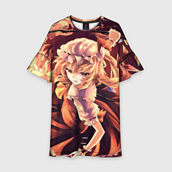 Платье клеш для девочки Touhou Project Фландр Scarlet, цвет: 3D-принт