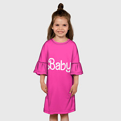 Платье клеш для девочки Барби ребенок, цвет: 3D-принт — фото 2