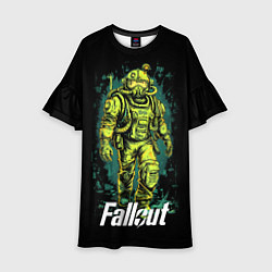 Платье клеш для девочки Fallout poster game, цвет: 3D-принт