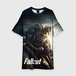 Платье клеш для девочки Fallout man game, цвет: 3D-принт