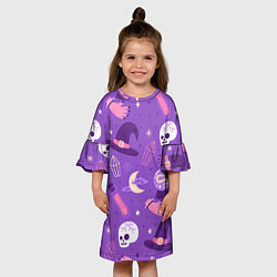 Платье клеш для девочки Ведьмин узор, цвет: 3D-принт — фото 2