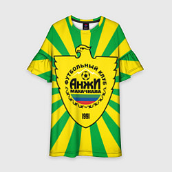 Платье клеш для девочки Футбольный клуб Анжи, цвет: 3D-принт