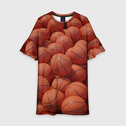 Детское платье Узор с баскетбольными мячами