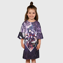 Платье клеш для девочки Touhou Project Пачули Нолидж, цвет: 3D-принт — фото 2