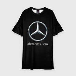 Платье клеш для девочки Mercedes-benz sport auto, цвет: 3D-принт