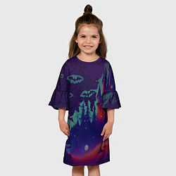 Платье клеш для девочки Дом с загадочной репутацией, цвет: 3D-принт — фото 2