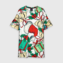 Детское платье Узор с новогодними падарками