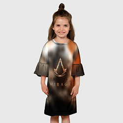Платье клеш для девочки Assassins creed mirage, цвет: 3D-принт — фото 2