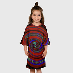 Платье клеш для девочки Завихрения новый вариант, цвет: 3D-принт — фото 2