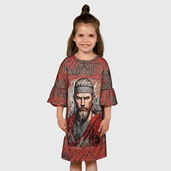 Платье клеш для девочки Витязь, цвет: 3D-принт — фото 2