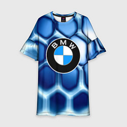 Платье клеш для девочки Bmw carbon sport auto brend, цвет: 3D-принт
