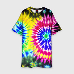 Детское платье Colorful floral composition - tie-dye