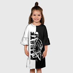 Платье клеш для девочки Karate, цвет: 3D-принт — фото 2