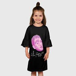 Платье клеш для девочки Lil Peep rip 21, цвет: 3D-принт — фото 2