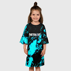 Платье клеш для девочки Detroit become human кровь андроида, цвет: 3D-принт — фото 2